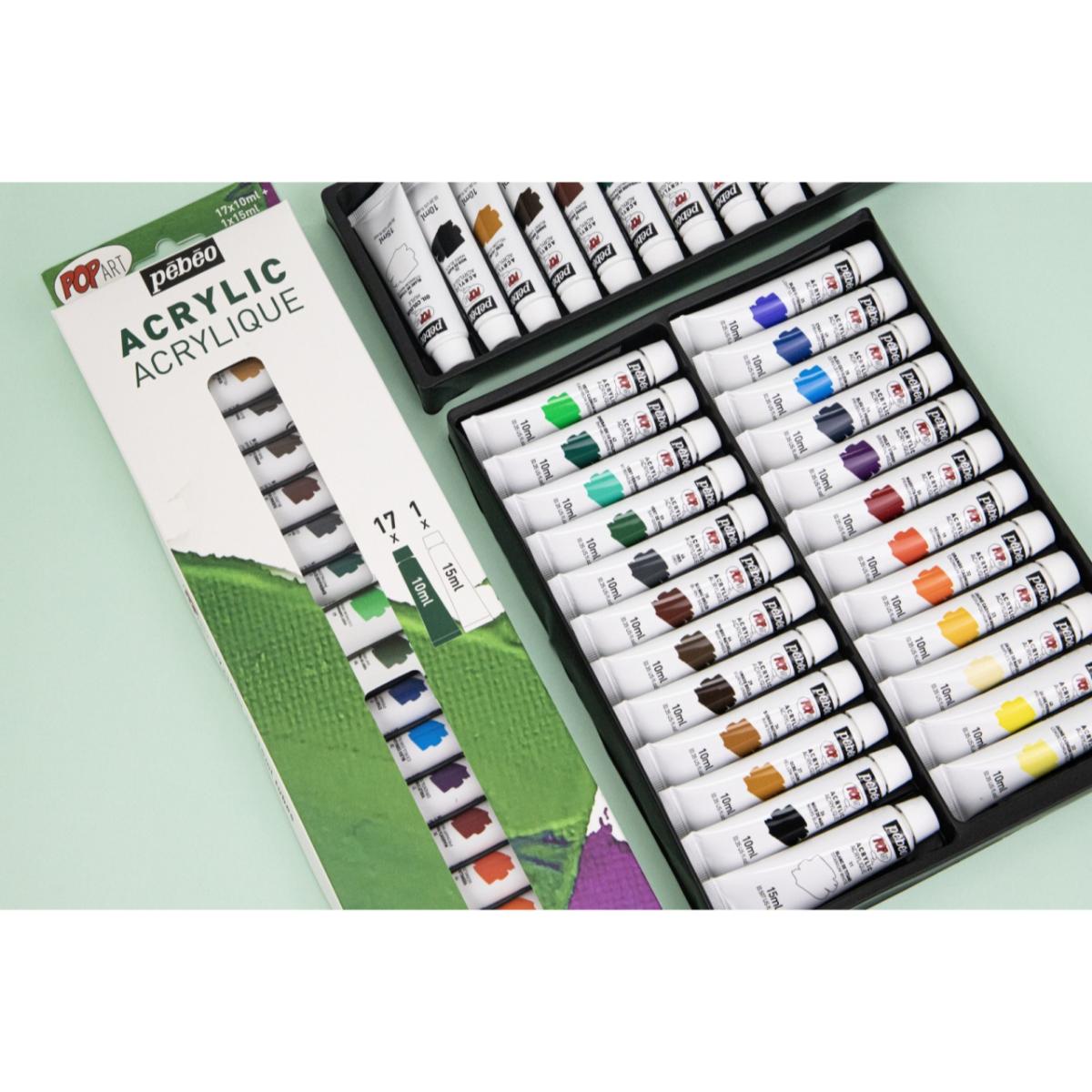 Kit Tinta Acrílica Pebeo Pop Art - 24 Cores Pebeo