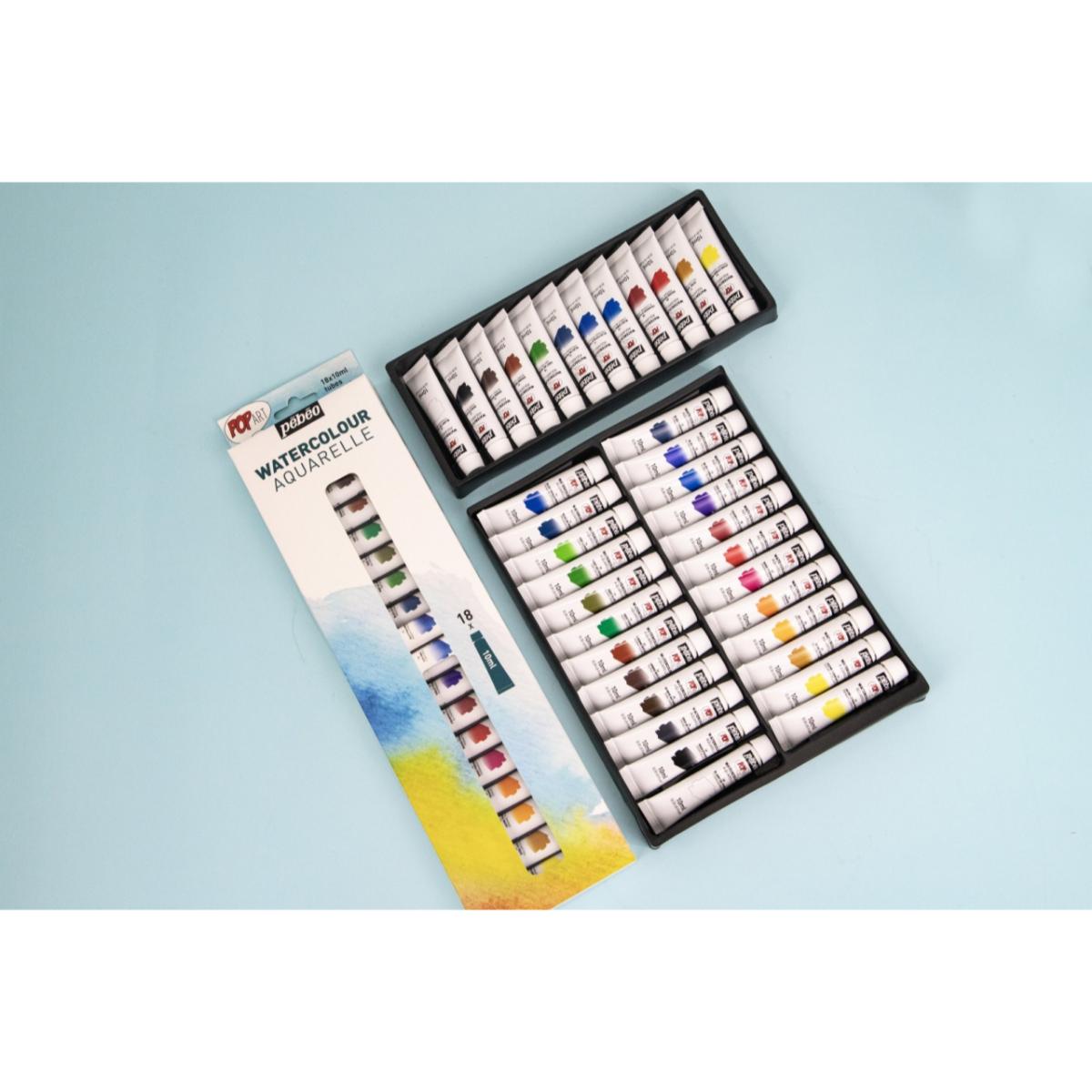Kit Tinta Aquarela Pebeo Pop Art - 12 Cores Pebeo