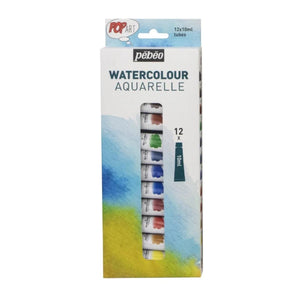Kit Tinta Aquarela Pebeo Pop Art - 12 Cores