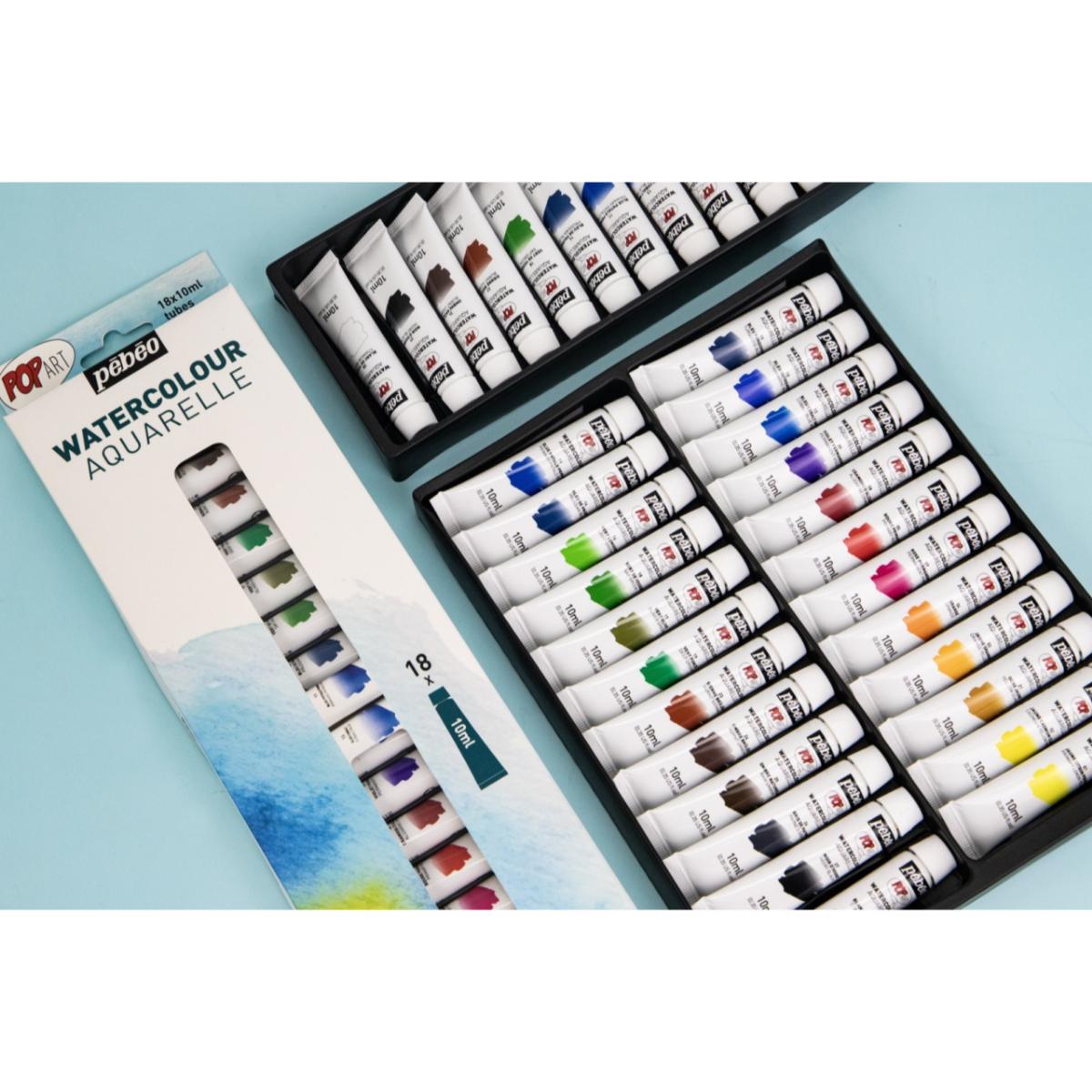 Kit Tinta Aquarela Pebeo Pop Art - 18 Cores Pebeo