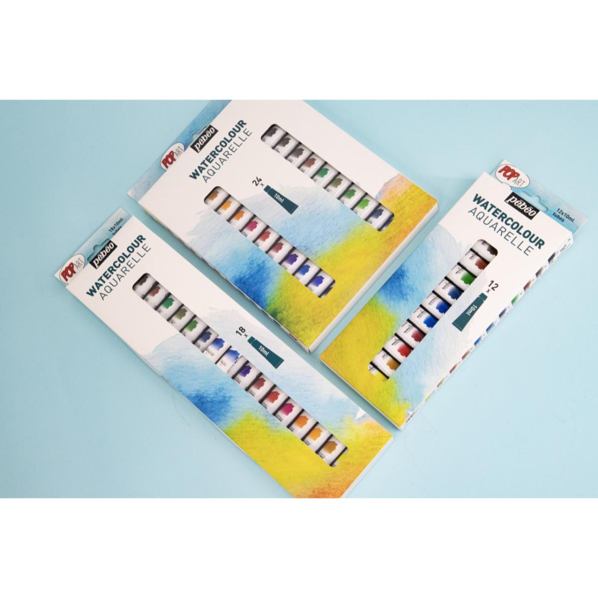Kit Tinta Aquarela Pebeo Pop Art - 18 Cores Pebeo