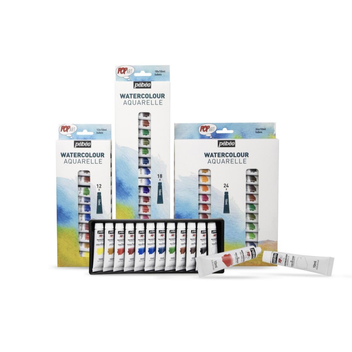 Kit Tinta Aquarela Pebeo Pop Art - 24 Cores Pebeo
