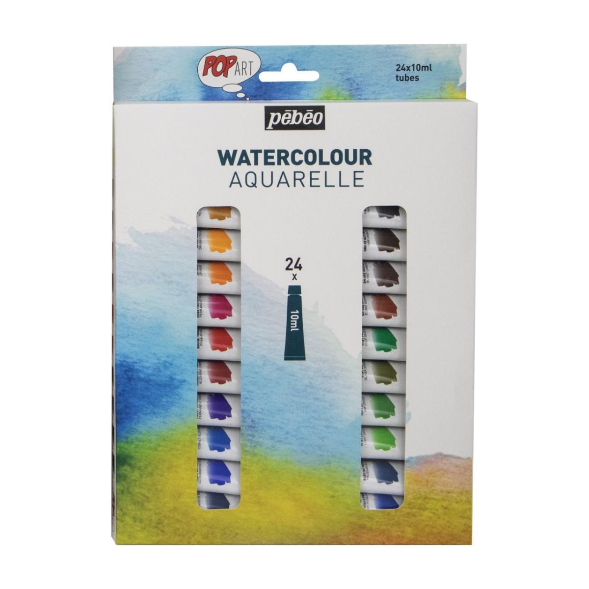 Kit Tinta Aquarela Pebeo Pop Art - 24 Cores Pebeo