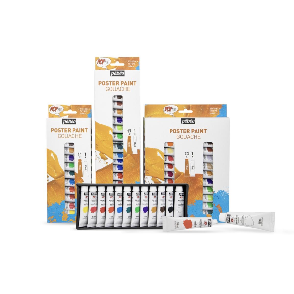 Kit Tinta Guache Pebeo Pop Art - 12 Cores Pebeo