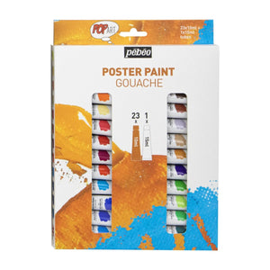 Kit Tinta Guache Pebeo Pop Art - 24 Cores