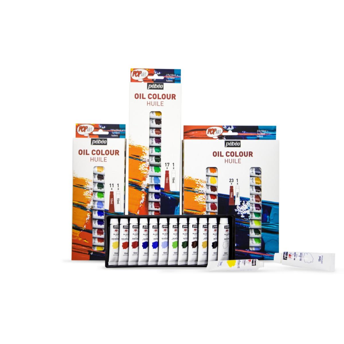 Kit Tinta Óleo Pebeo Pop Art - 12 Cores Pebeo