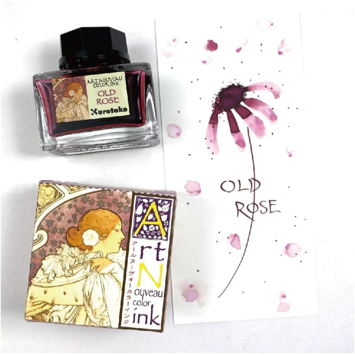 Kuretake Ink-Café Art Noveau - Old Rose Kuretake