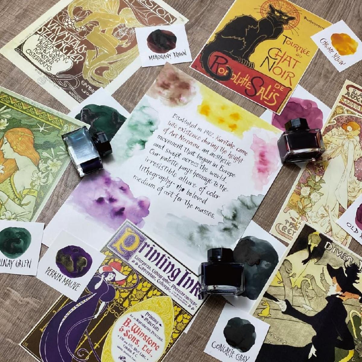 Kuretake Ink-Café Art Noveau - Old Rose Kuretake