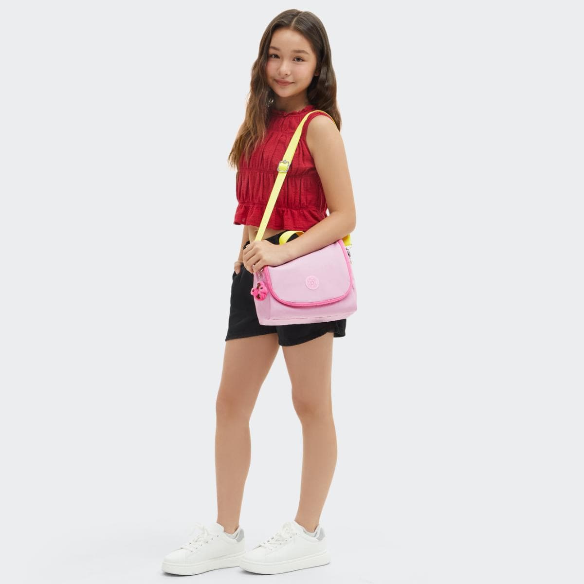 Lancheira Kipling New Kichirou - Cotton Candy - Rosa Kipling