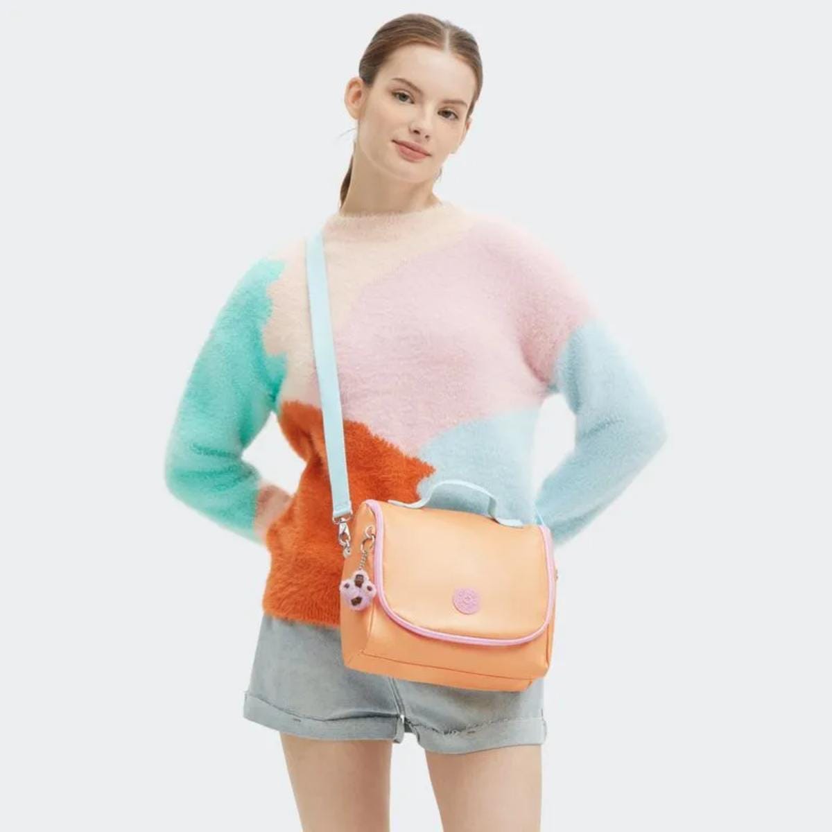 Lancheira Kipling New Kichirou - Magical Orange - Laranja Kipling