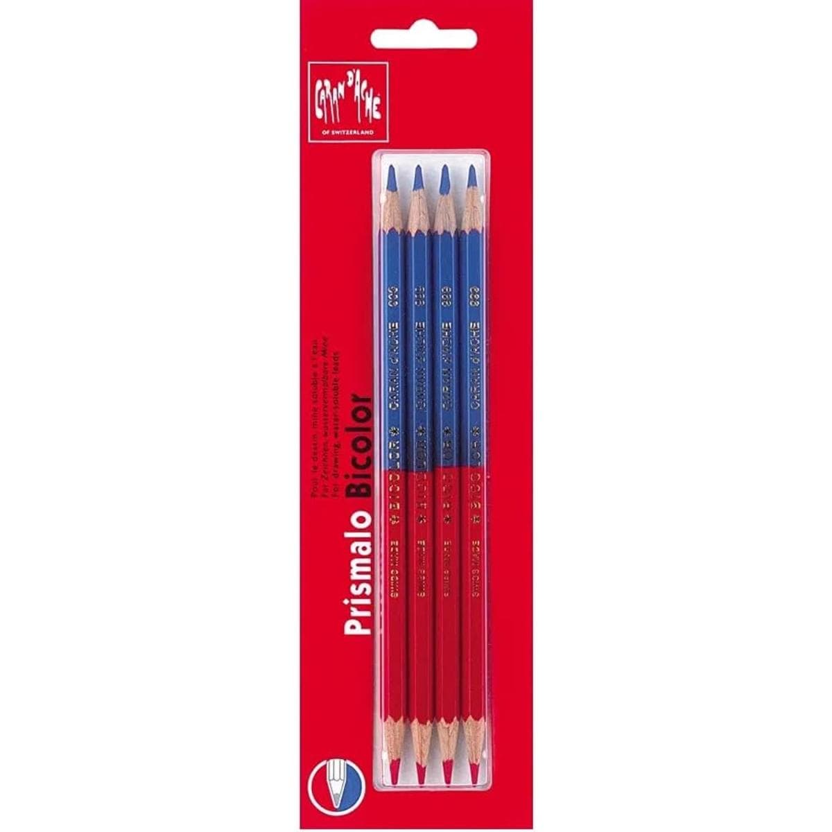 Lápis Bicolor Prismalo - Caran D´ Ache - 4 Lápis Caran D´ Ache