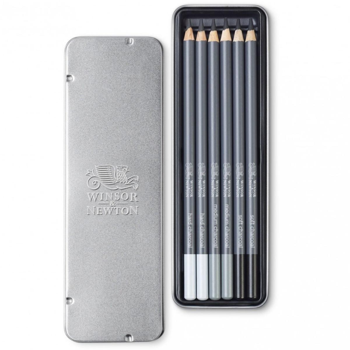 Lápis Carvão Winsor & Newton - Conjunto com 6 Winsor & Newton