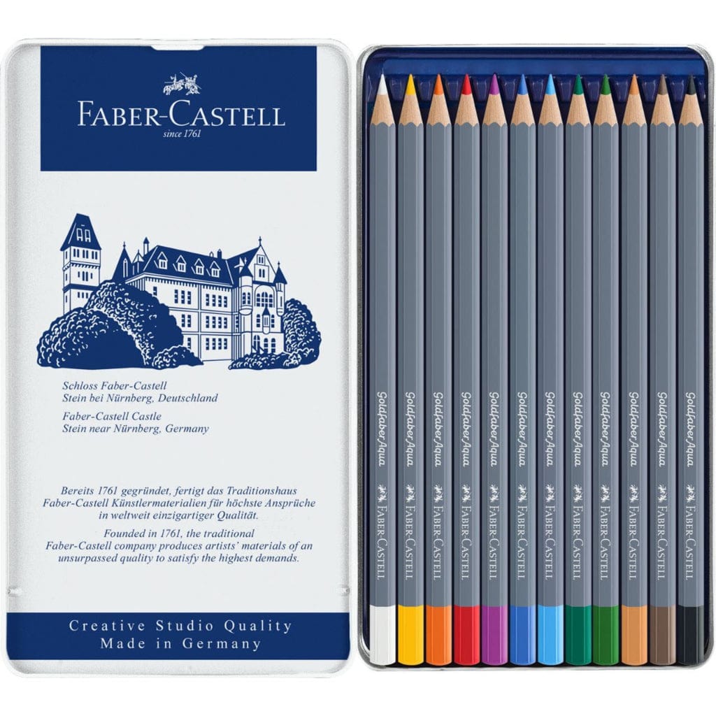 Lápis de Cor Aquarelável Goldfaber Faber Castell 12 Cores Faber Castell