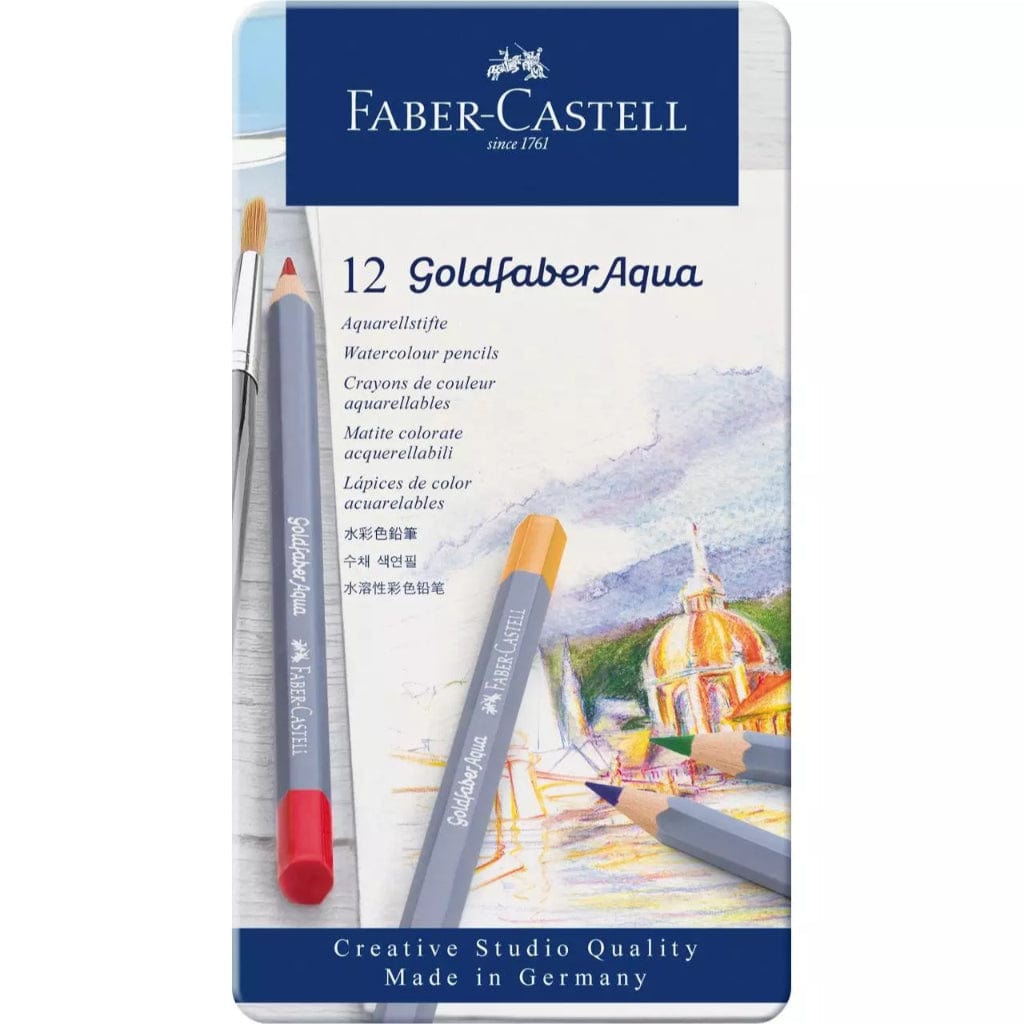 Lápis de Cor Aquarelável Goldfaber Faber Castell 12 Cores Faber Castell