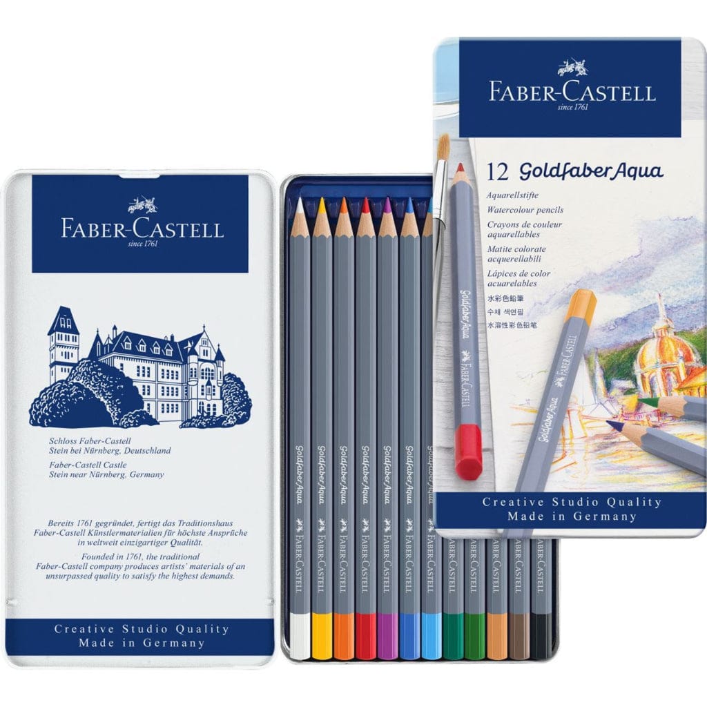 Lápis de Cor Aquarelável Goldfaber Faber Castell 12 Cores Faber Castell