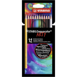Lápis De Cor Aquarelável Stabilo - AquaColor Arty - 12 Cores