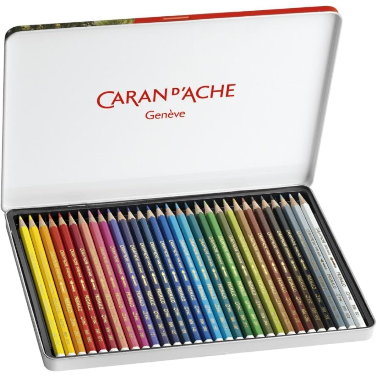 Lápis de Cor Caran D´Ache Aquarelável Prismalo - 30 Cores Livraria Skilo
