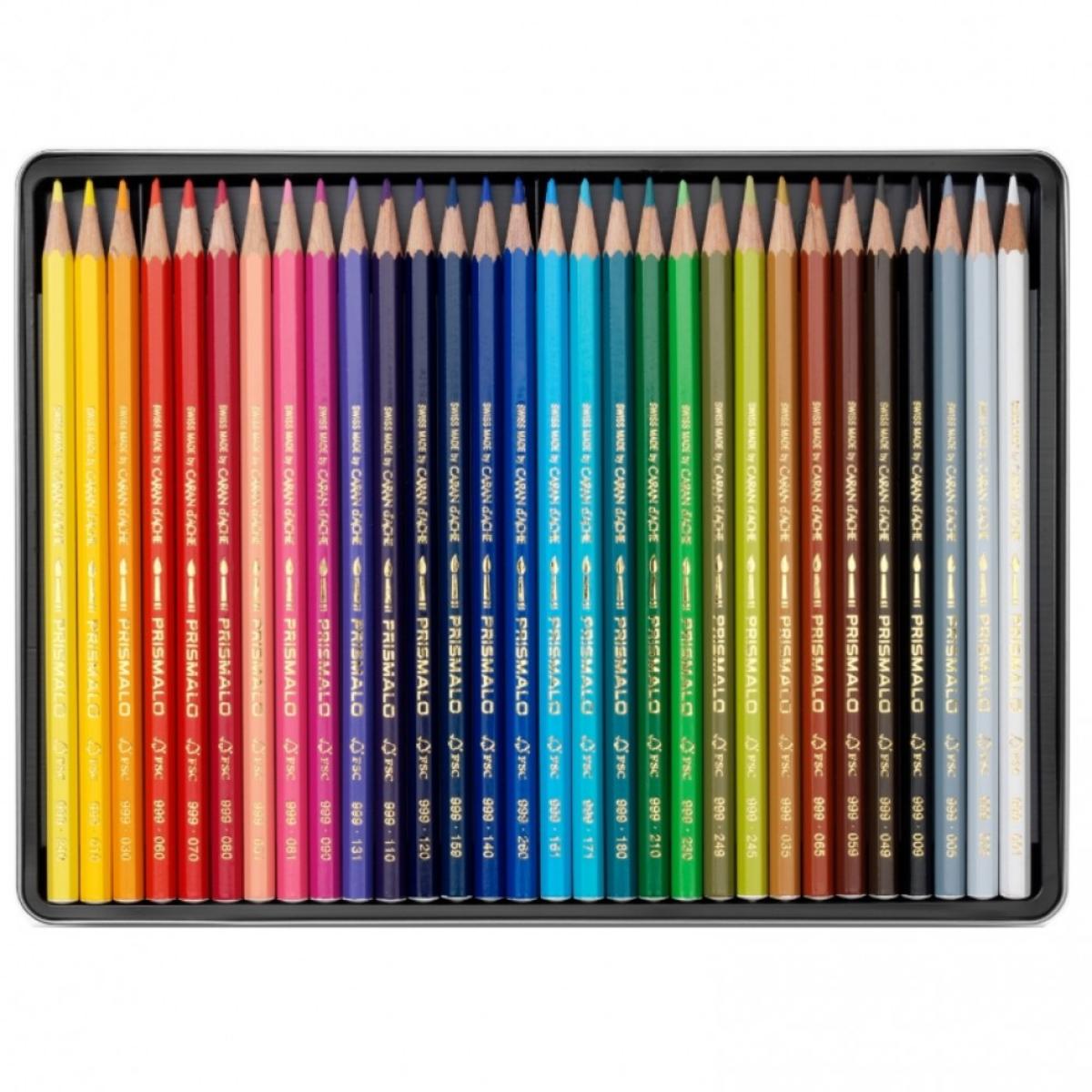 Lápis de Cor Caran D´Ache Aquarelável Prismalo - 30 Cores Livraria Skilo