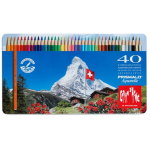 Lápis de Cor Caran D´Ache Aquarelável Prismalo - 40 Cores