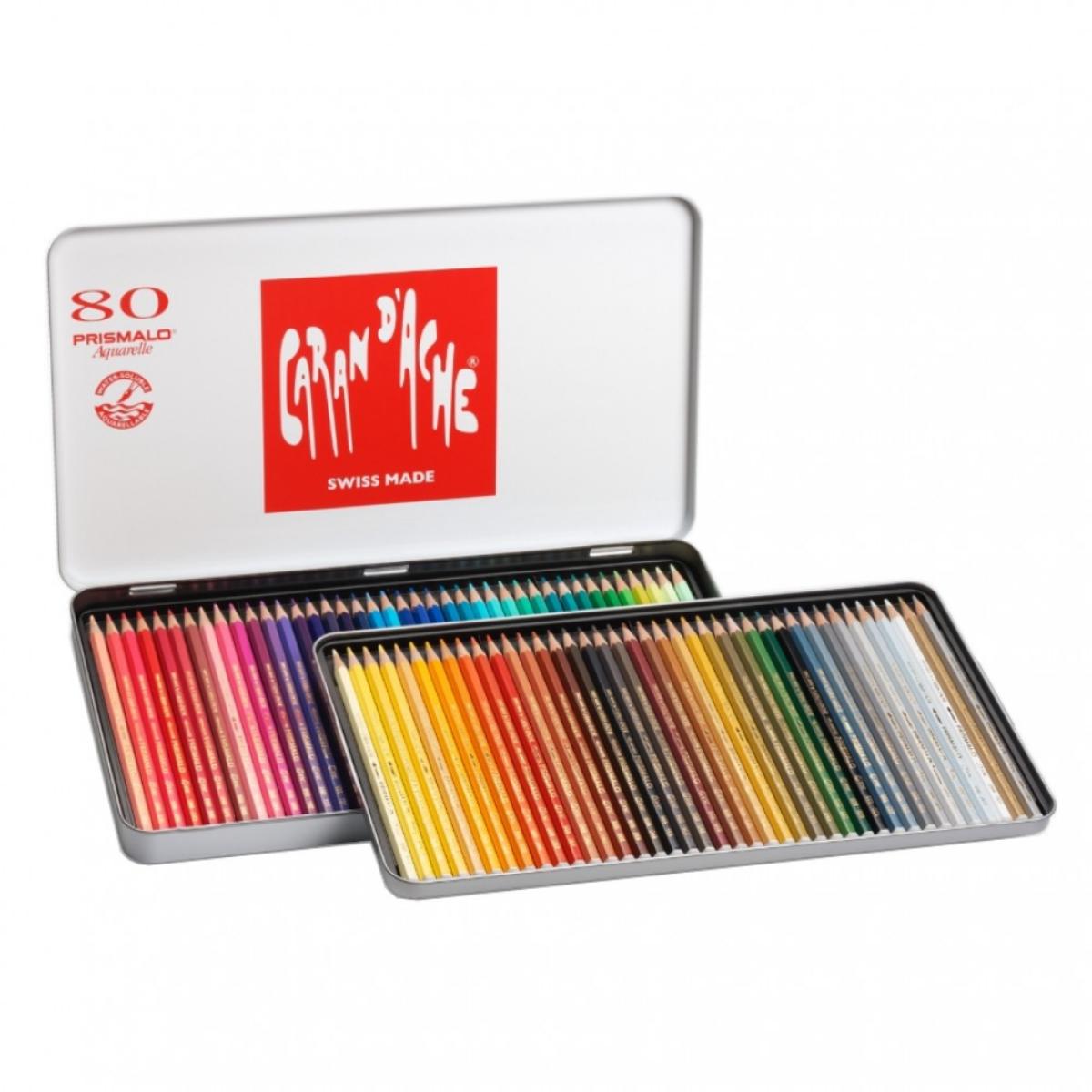 Lápis de Cor Caran D´Ache Aquarelável Prismalo - 80 Cores Livraria Skilo