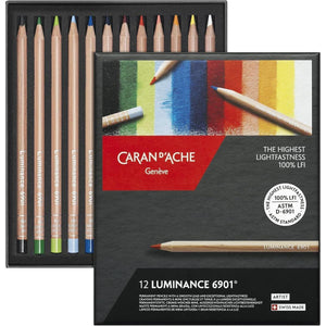 Lápis de Cor Caran D´Ache Luminance 6901 - 12 Cores