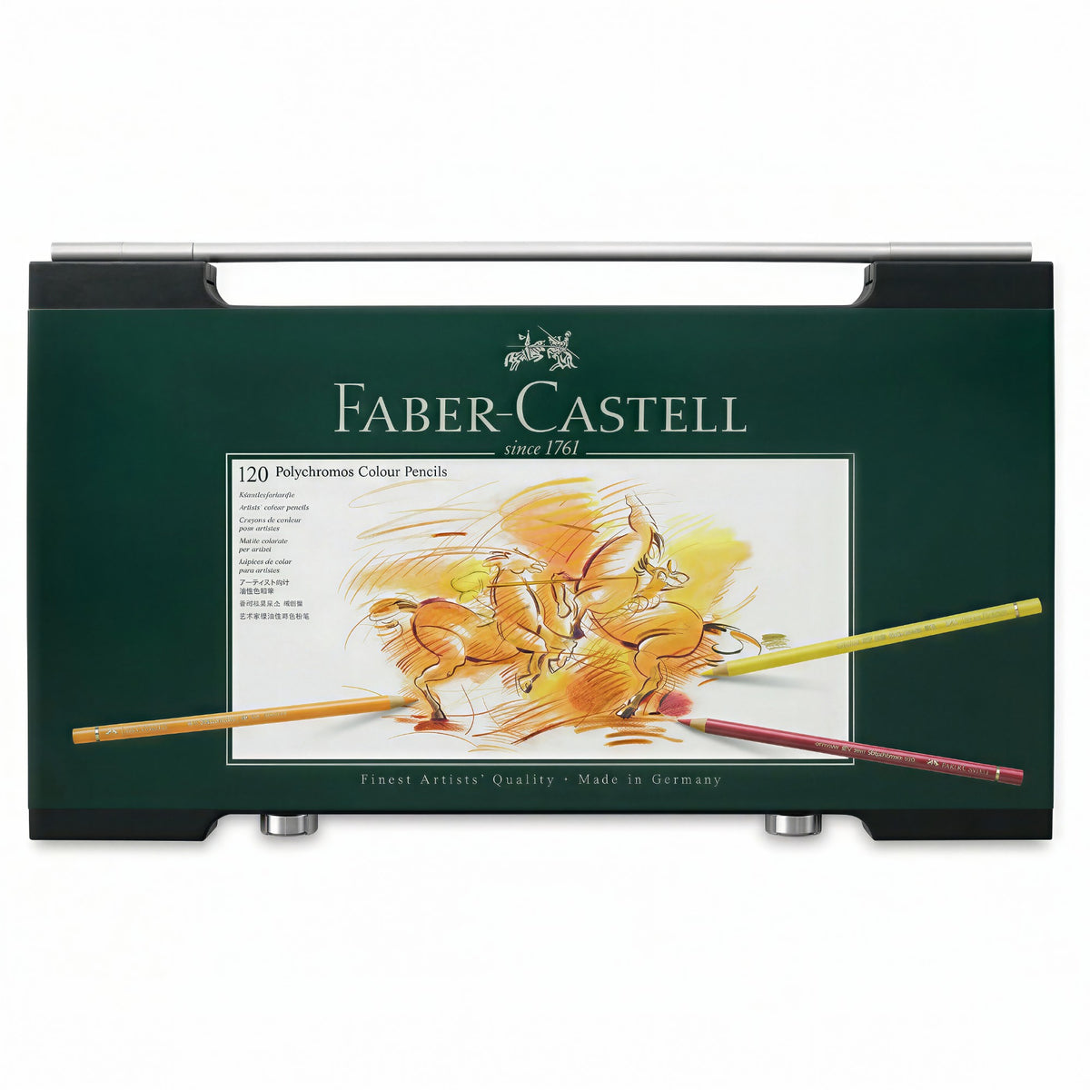 Lápis de Cor Faber-Castell Polychromos - 120 Lápis - Estojo Madeira Faber Castell