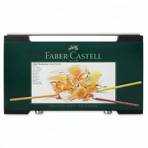 Lápis de Cor Faber-Castell Polychromos - 120 Lápis - Estojo Madeira
