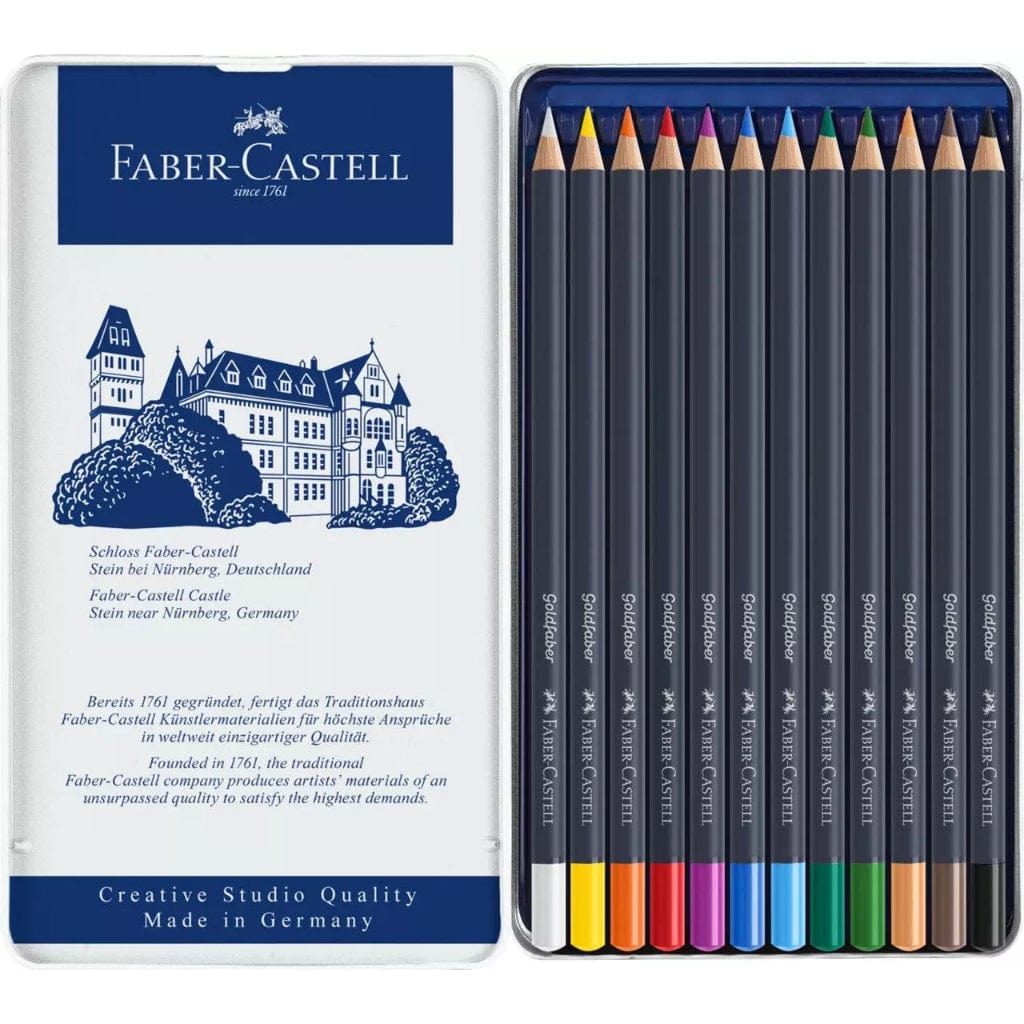 Lápis de Cor Goldfaber Faber Castell Estojo com 12 Cores Faber Castell