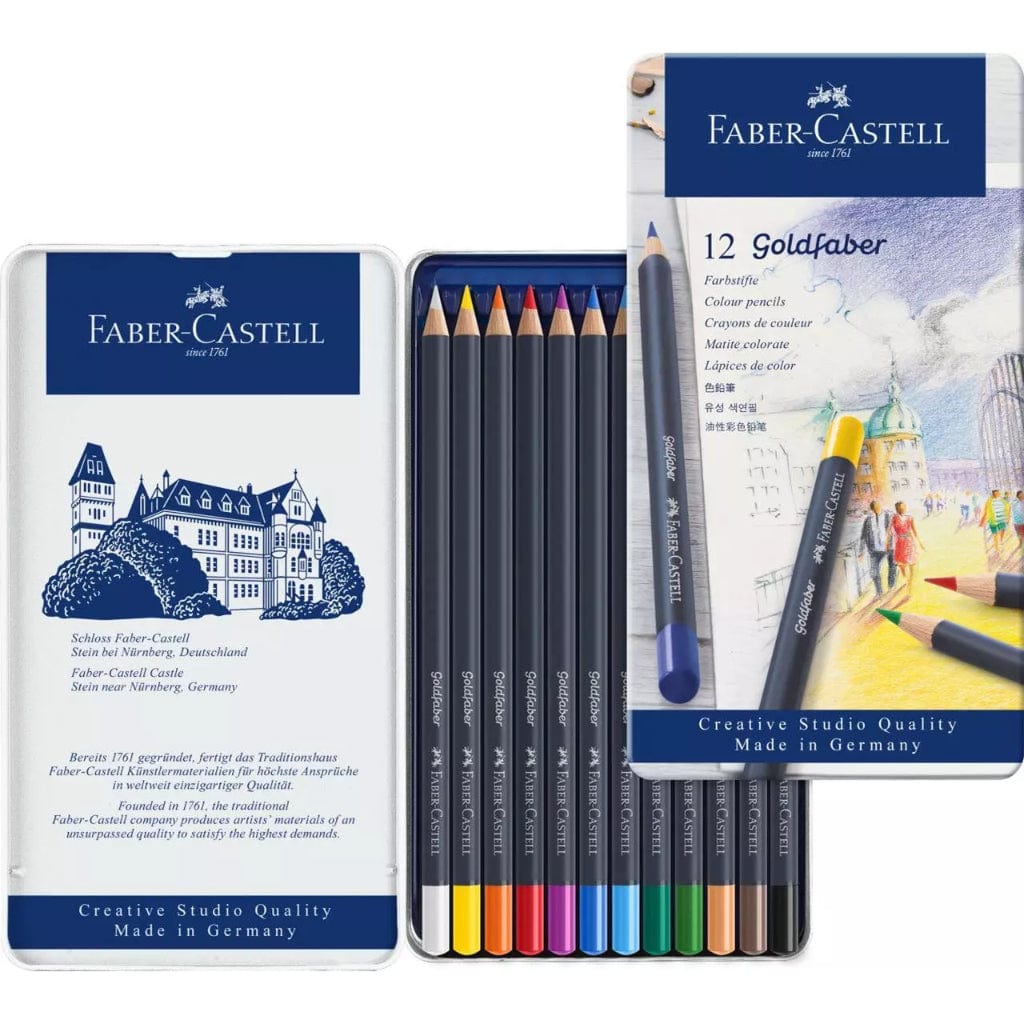 Lápis de Cor Goldfaber Faber Castell Estojo com 12 Cores Faber Castell