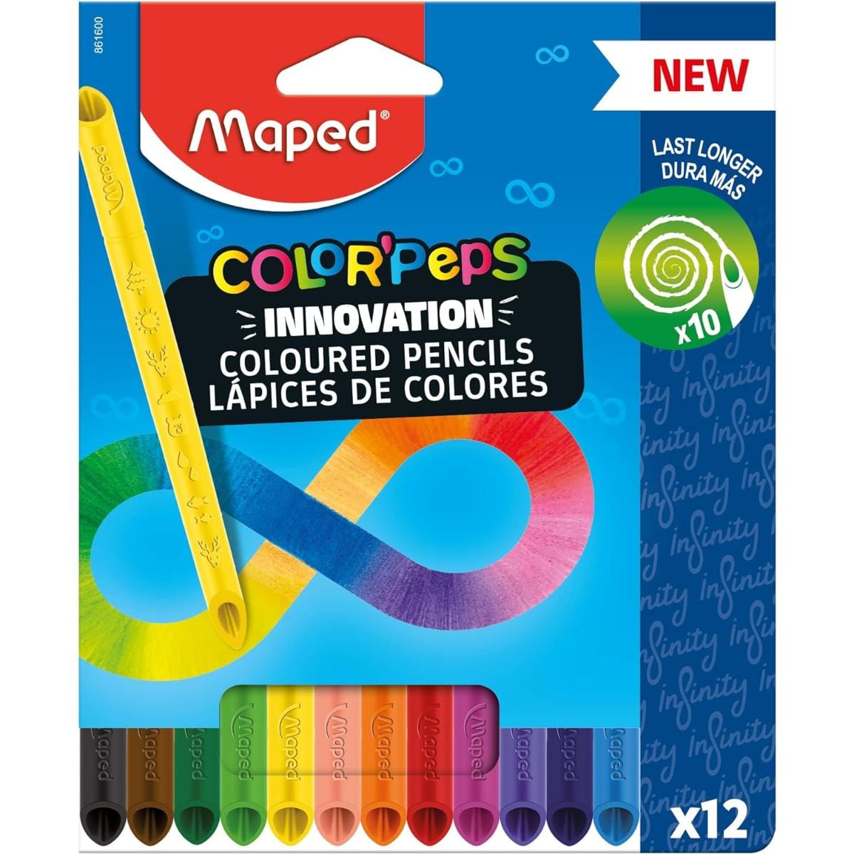 Lapis de Cor Infinito Maped - 12 Cores - Lápis Infinity Maped