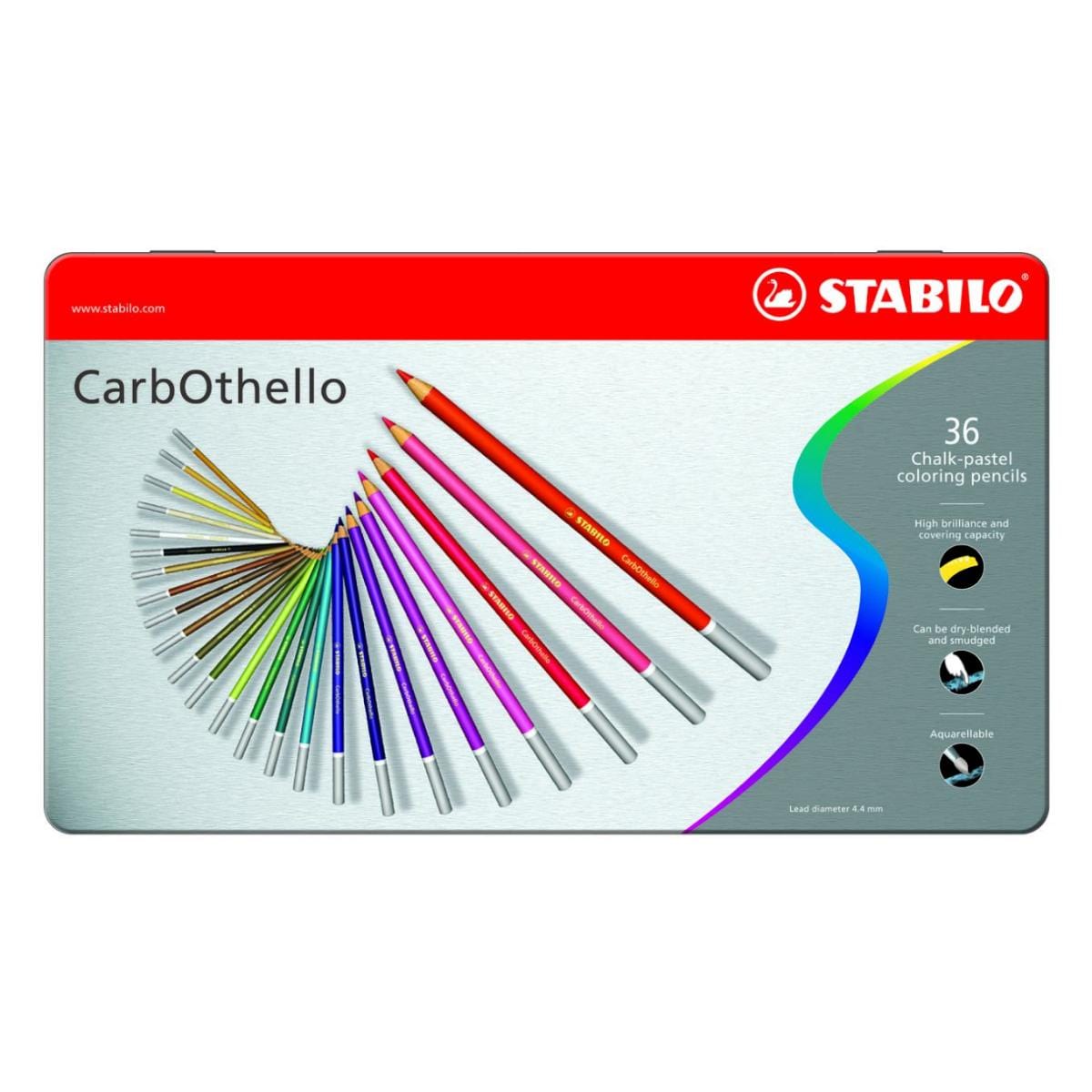 Lápis De Cor Pastel Aquarelável Stabilo CarbOthello - 36 Cores Stabilo