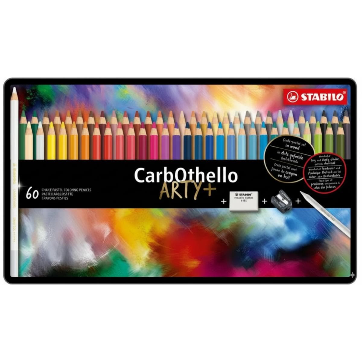 Lápis de Cor Pastel Aquarelável - Stabilo CarbOthello - 60 Cores Stabilo