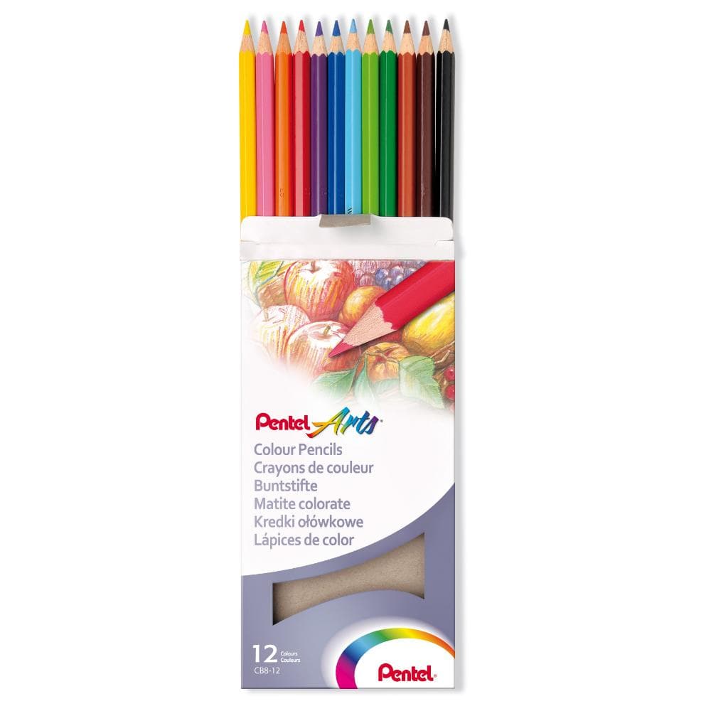 Lápis de Cor Pentel 12 Cores - CB8-12 Pentel