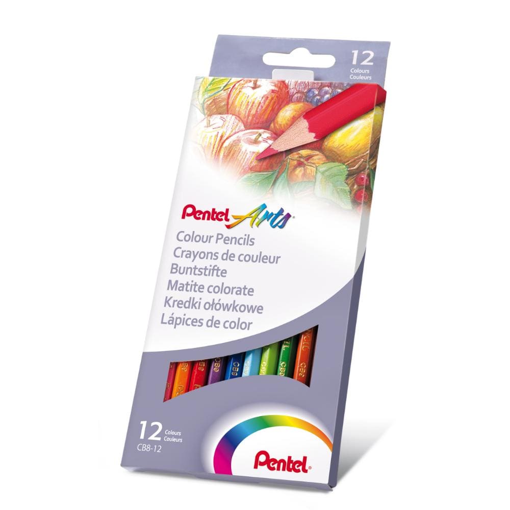 Lápis de Cor Pentel 12 Cores - CB8-12 Pentel