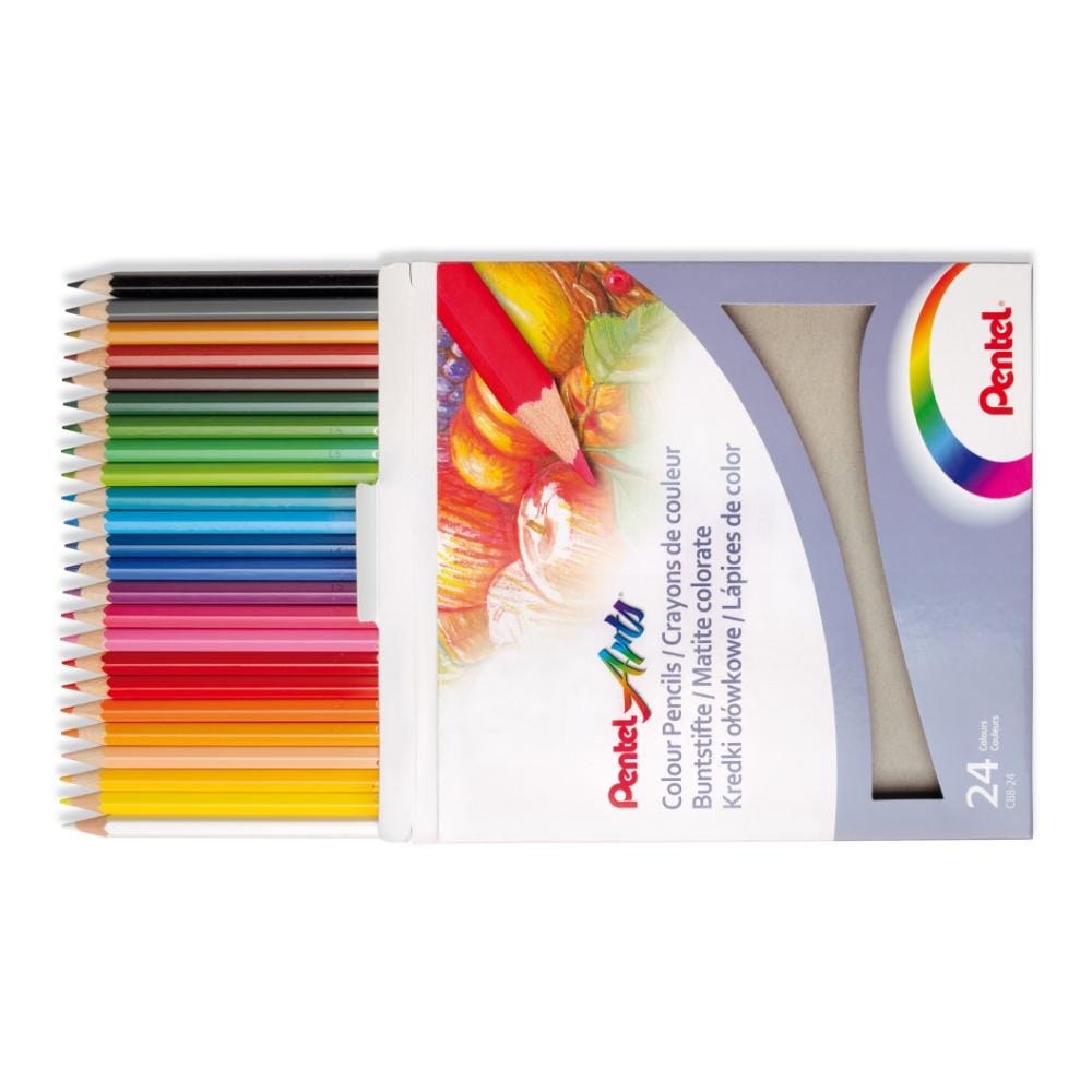 Lápis de Cor Pentel 24 Cores - CB8-24 Pentel