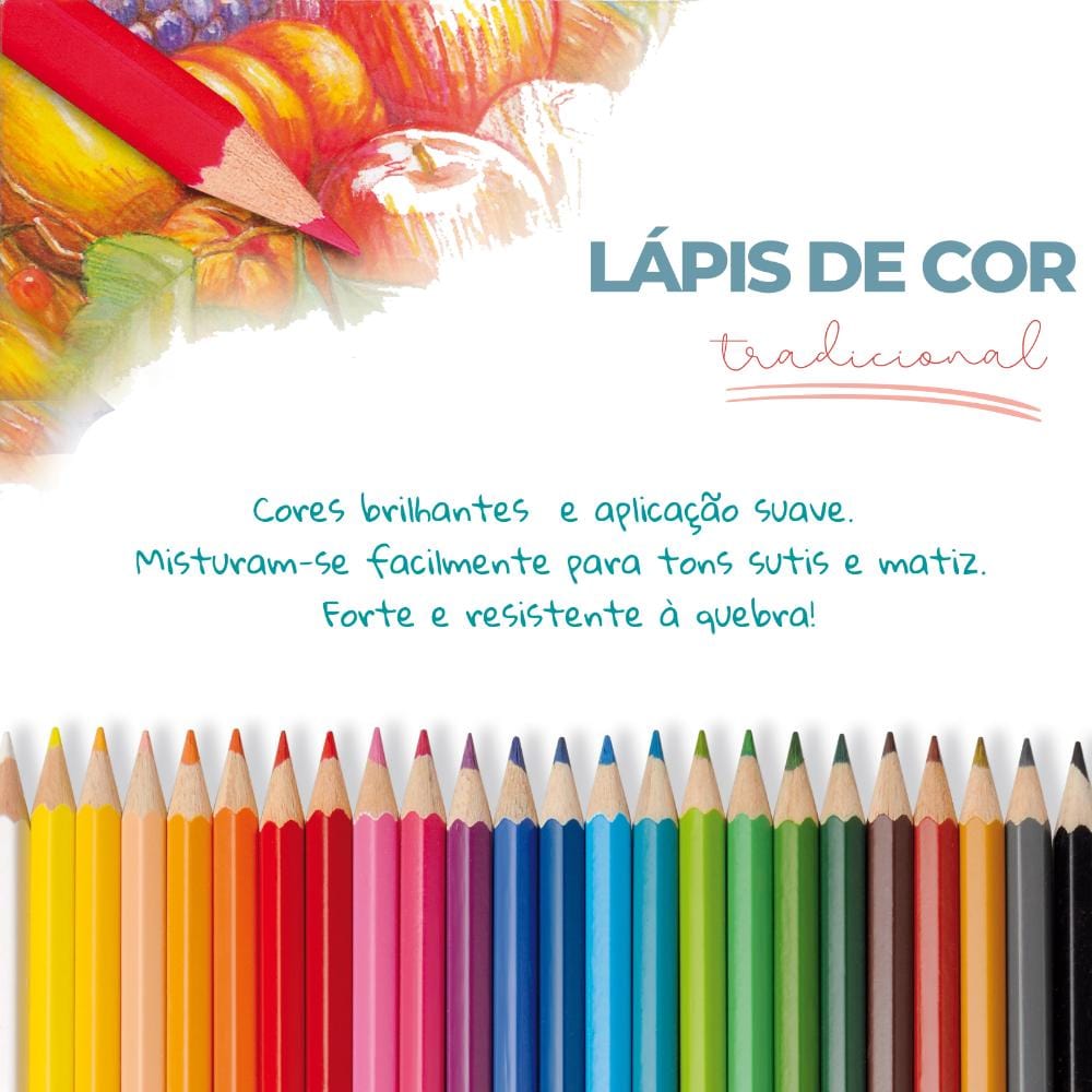 Lápis de Cor Pentel 24 Cores - CB8-24 Pentel