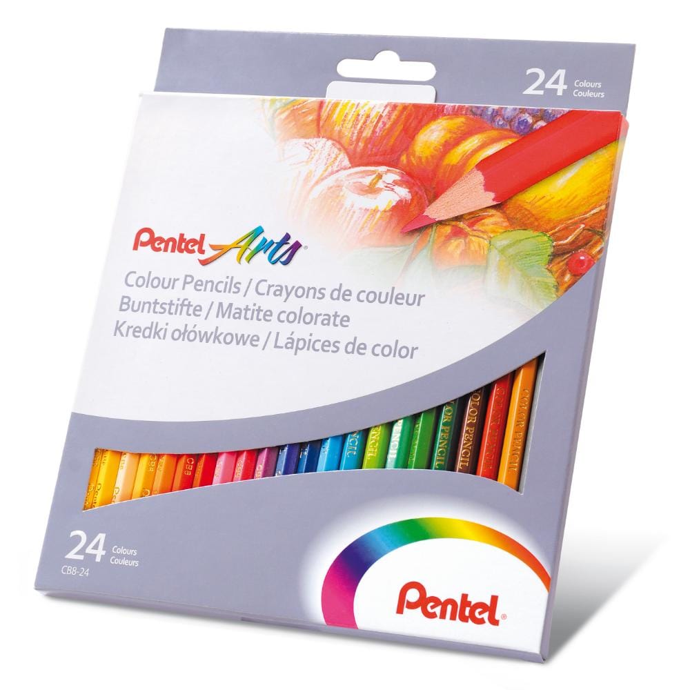 Lápis de Cor Pentel 24 Cores - CB8-24 Pentel