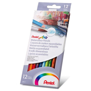 Lápis de Cor Pentel Aquarelável 12 Cores - CB9-12