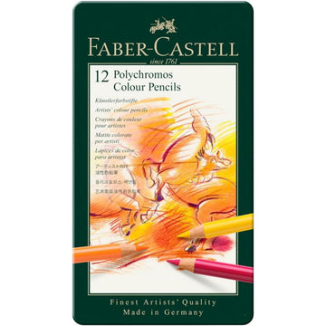 Lápis de Cor Polychromos Faber Castell A&G - 12 Cores Faber Castell