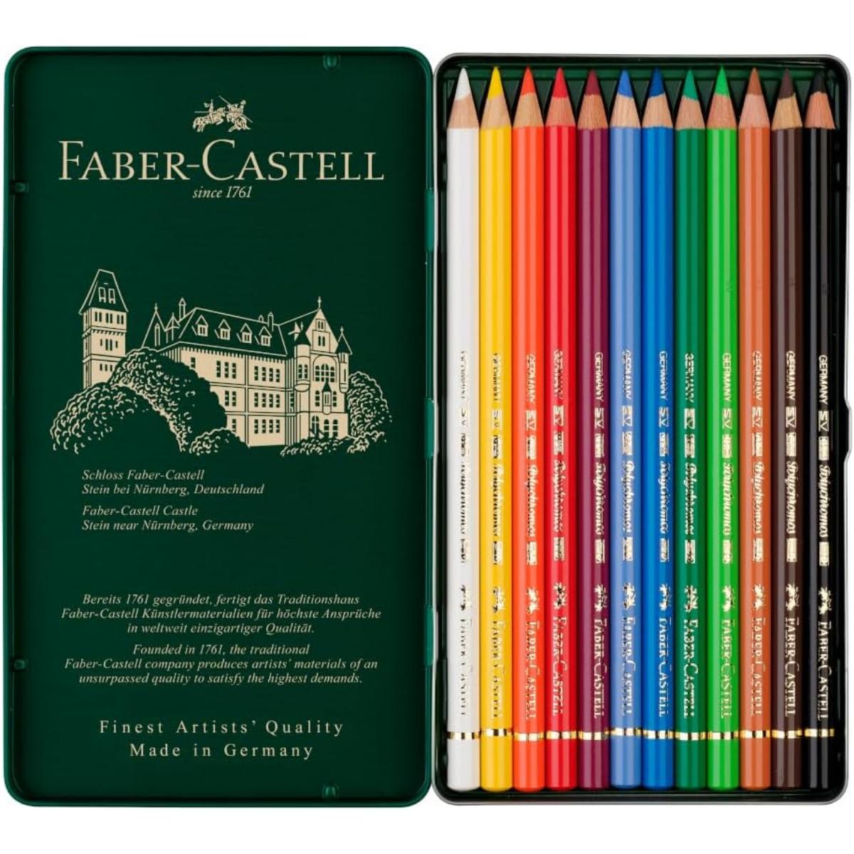 Lápis de Cor Polychromos Faber Castell A&G - 12 Cores Faber Castell