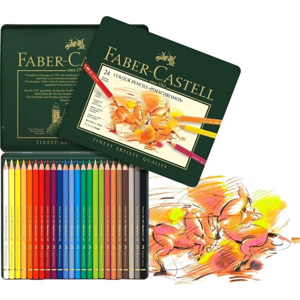 Lápis de Cor Polychromos Faber Castell A&G - 24 Cores Faber Castell