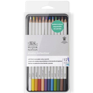 Lápis de Cor Winsor & Newton Aquarelável - Studio Collection 12 Cores Winsor & Newton