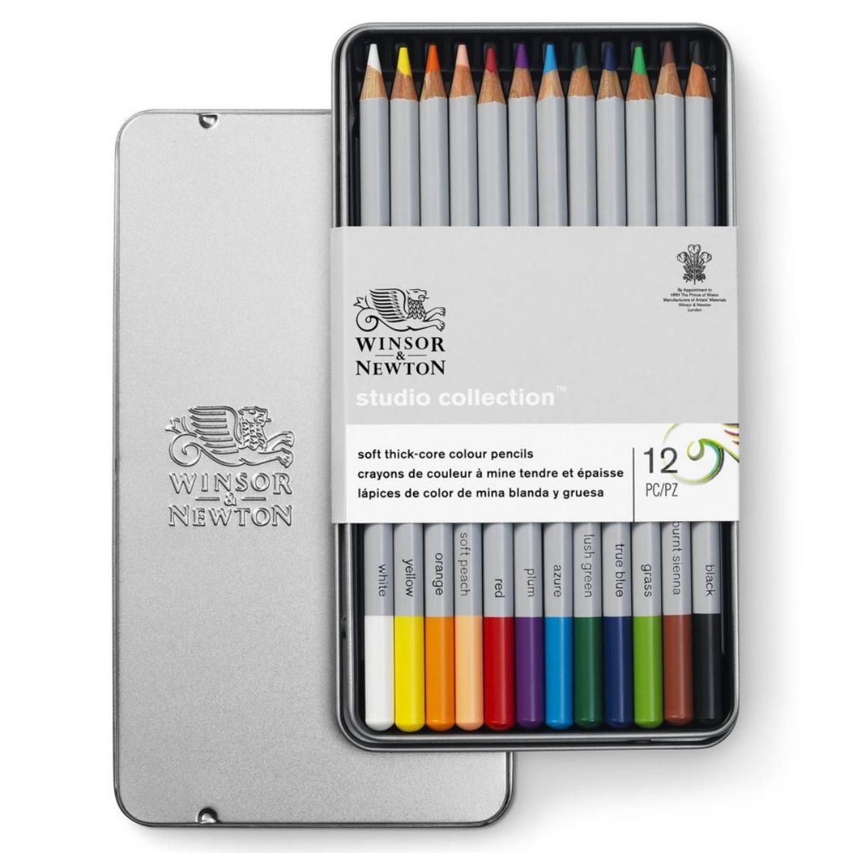 Lápis de Cor Winsor & Newton - Studio Collection 12 Cores Winsor & Newton