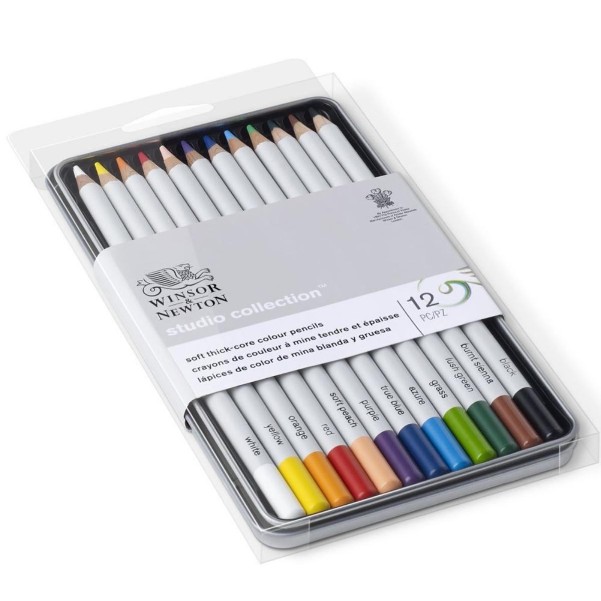 Lápis de Cor Winsor & Newton - Studio Collection 12 Cores Winsor & Newton
