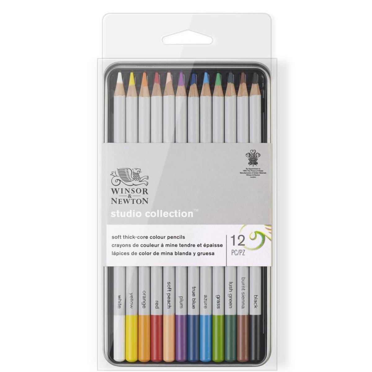 Lápis de Cor Winsor & Newton - Studio Collection 12 Cores Winsor & Newton