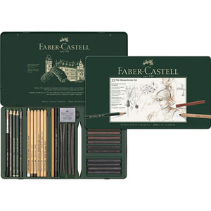 Lápis de Esboço Faber Castell Pitt Monochrome - Kit 33 Peças