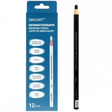 Lápis Dermatográfico Sinoart c/12 - Preto Sinoart