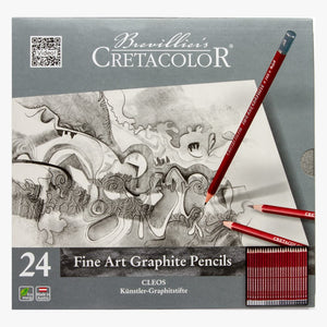 Lápis Grafite Cretacolor Cleos Fine Art - 24 Unidades - Graduado