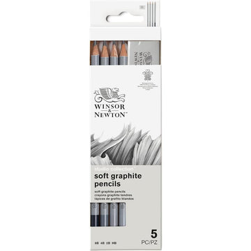 Lápis Para Desenho Graduado Winsor & Newton - 4 Lápis e Borracha Winsor & Newton Lápis e Lapiseiras