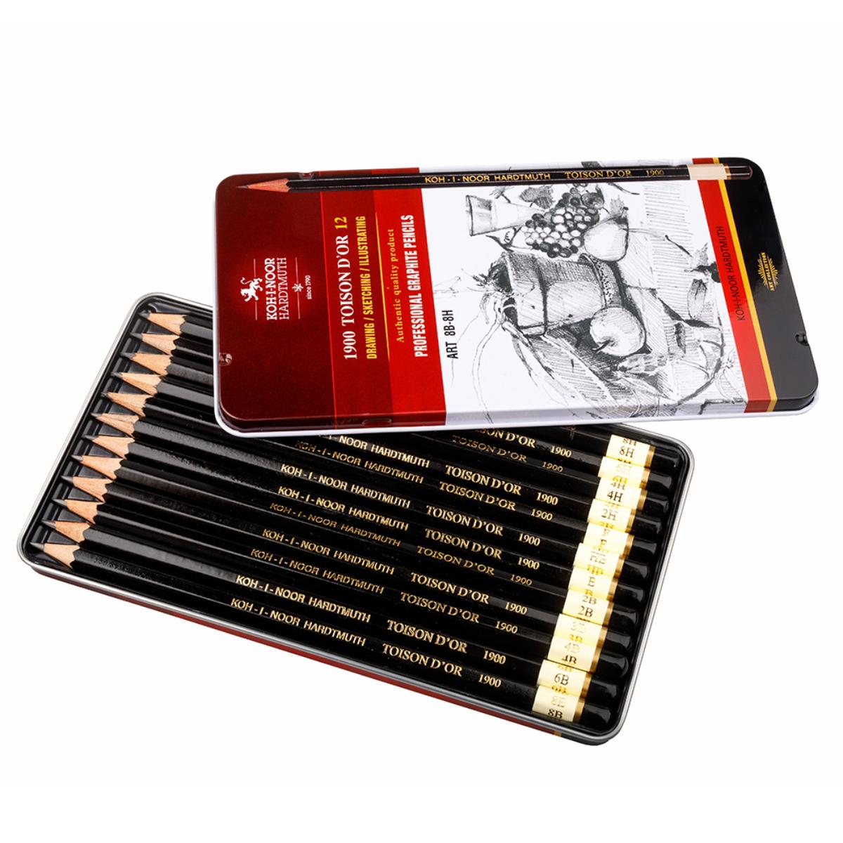 Lapis Para Desenho Koh I Noor Toison D'or - Conjunto com 12 - 1902 Livraria Skilo